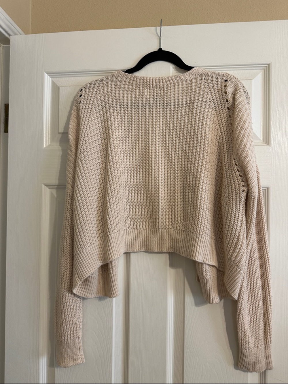 Universal Thread Cream Knit Open Cropped Cardigan - Picture 6 of 7